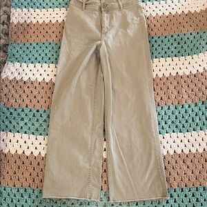 Oat New York Wide Leg Trendy Fray Hem Pants Womans sz 4 / 27